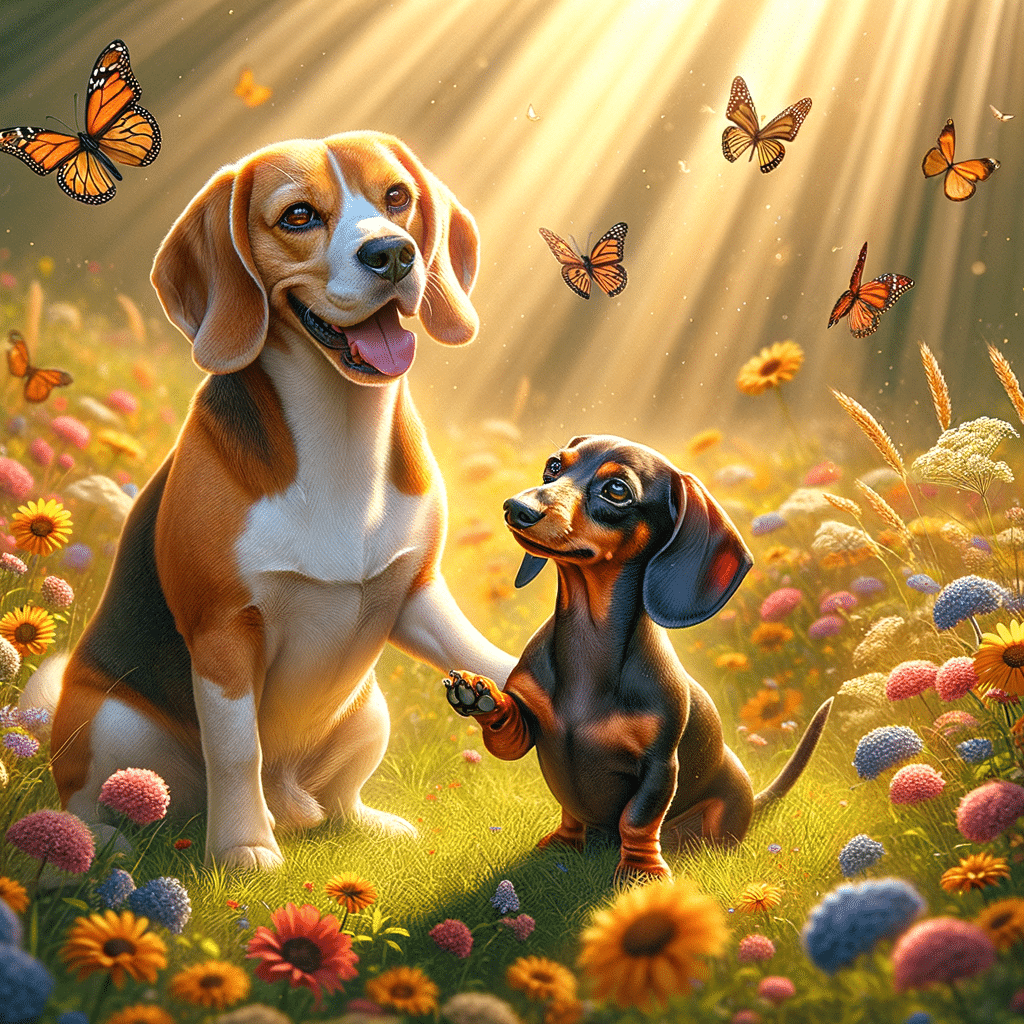 Beagle And Weiner Dog