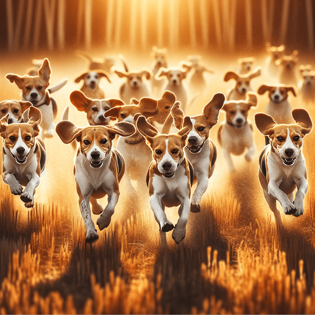 Beagles Running